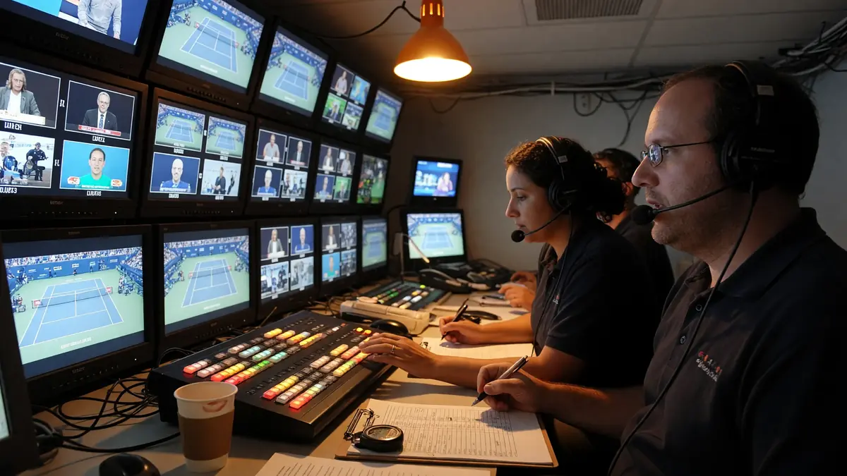 Broadcast update screens in a dim control room